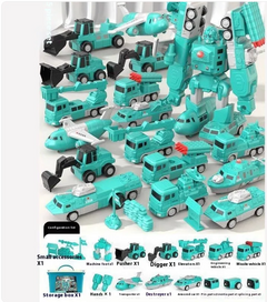 Magnetic Building Blocks Set – 35 Piece Engineering & Military Series