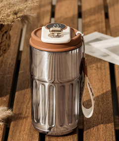 Smart Digital Thermal Coffee Mug – 450ml Insulated Stainless Steel Travel Cup