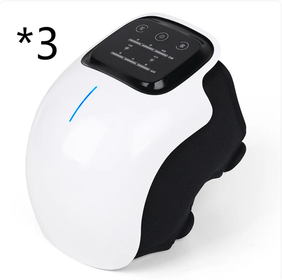 Smart knee massager pad set of 3, white pad with black mesh side