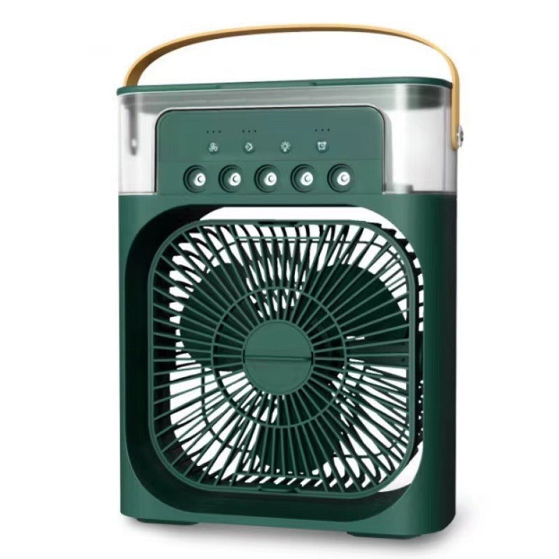 Portable air cooler fan, green mini evaporative cooler with top control panel and fan grille