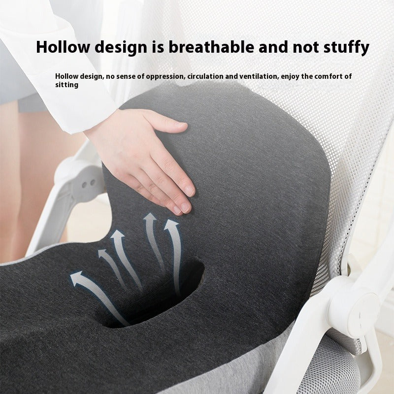 Memory foam backrest cushion, dark gray cushion with breathable hollow design