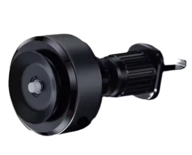 Black magnetic car phone mount with suction cup disc and vent-style connector