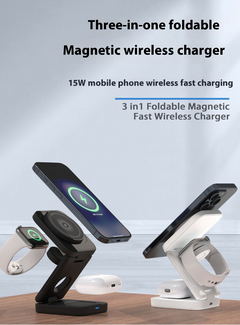 3-in-1 Foldable Magnetic Wireless Charging Station
