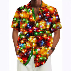 Men's 3D Print Plus Size Short Sleeve Shirt