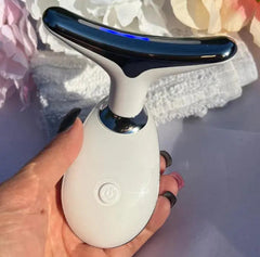 Beauty Facial Massager, 3 Colour Wavy Acne Beauty Microcurrent Facial Device Skin Firming for Face Neck Beauty Device,