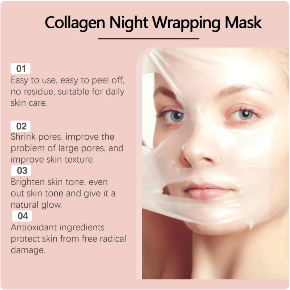 Peel-off mask packaging with face mask sheet-style application on cheeks
