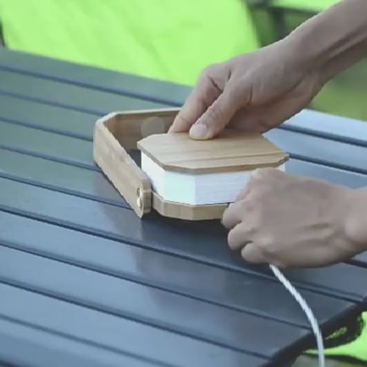Collapsible Rechargeable Wooden Portable Lamp
