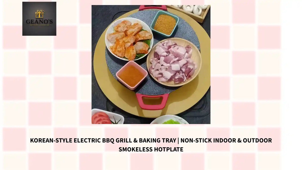 Korean-Style Electric BBQ Grill &amp; Baking Tray | Non-Stick Indoor &amp; Outdoor Smokeless Hotplate by@Outfy