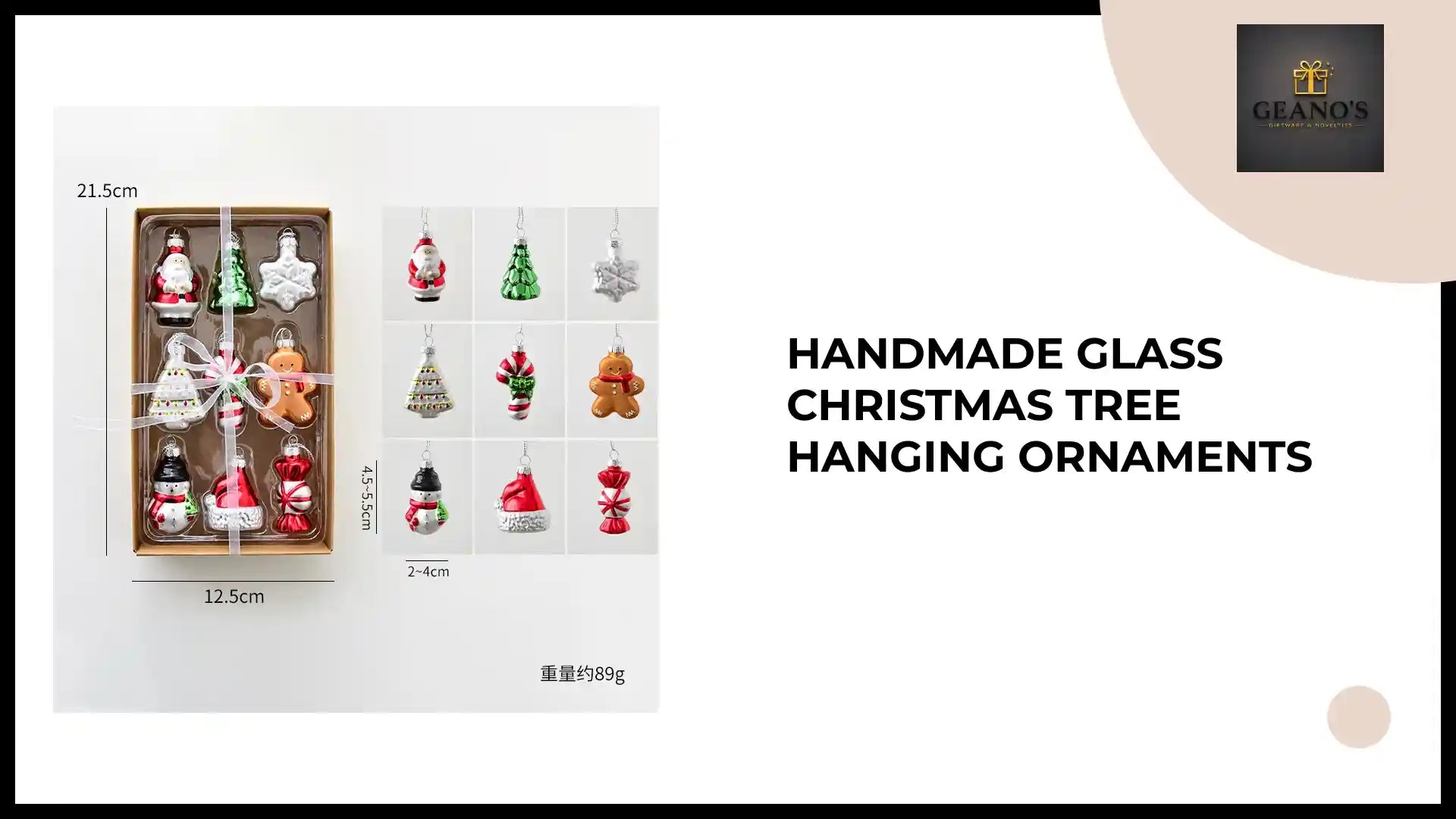 Handmade Glass Christmas Tree Hanging Ornaments by@Outfy