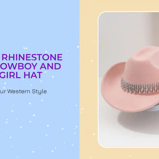 Elegant Rhinestone Tassel Cowboy and Cowgirl Hat by@Outfy