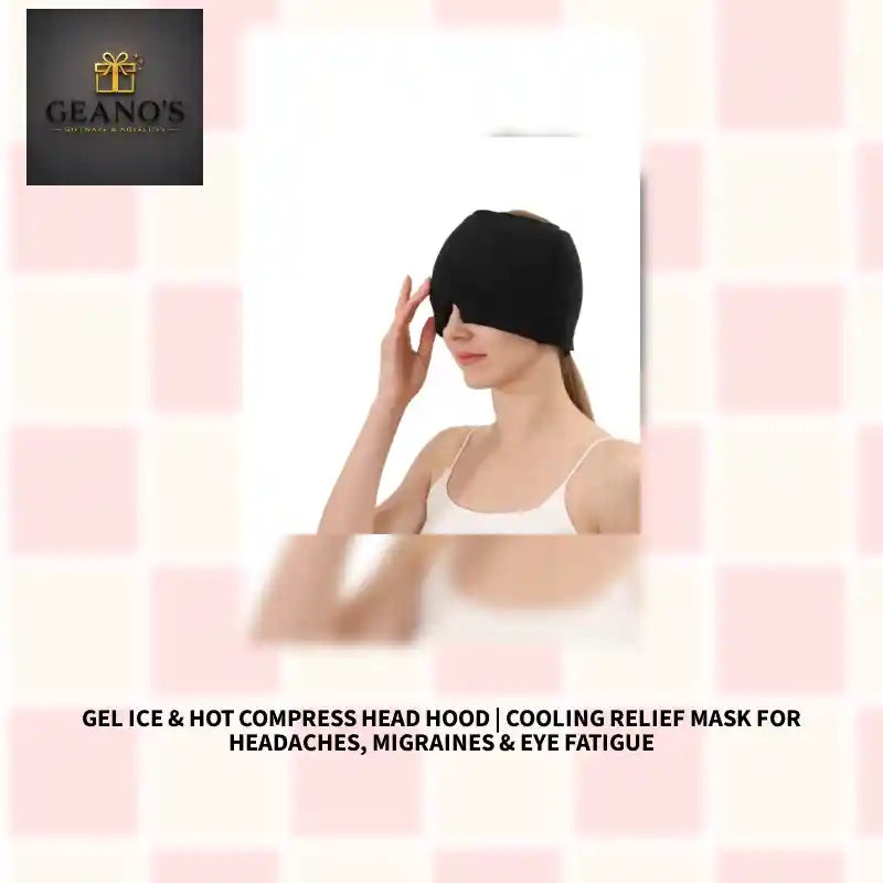 Gel Ice & Hot Compress Head Hood | Cooling Relief Mask for Headaches, Migraines & Eye Fatigue by@Outfy