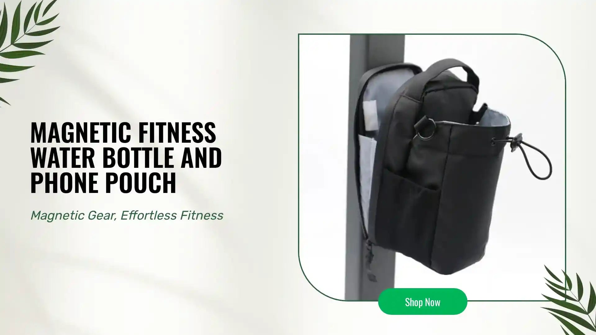 Magnetic Fitness Water Bottle and Phone Pouch by@Outfy