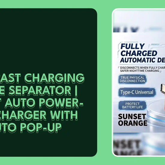 140W Fast Charging Cable Separator | Smart Auto Power-Off Charger with Auto Pop-Up by@Outfy